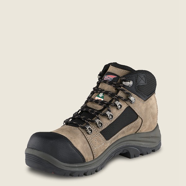 Mens Red Wing Trades - 5-inch Waterproof Csa Safety Toe - Hiking Boots Brown/Black - PUK196358